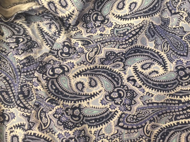 blue paisley shirt