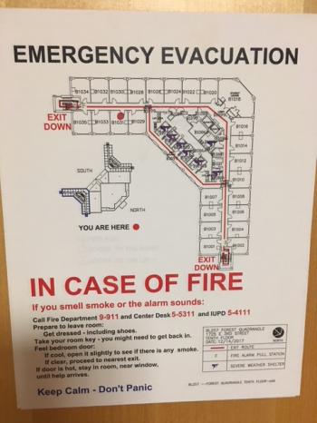 Fire escape route