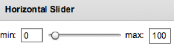 Horizontal slider