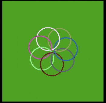 Multi-colored flower drawing