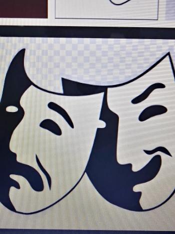 I have selected a picture of a comedy/tragedy mask as my photo of abstraction