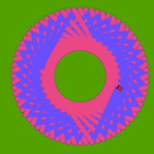 Screen shot of spirograph image created by StarLogo Nova model