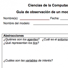 Guía de observación de un modelo basado en agentes