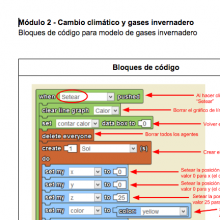 Bloques de código para modelo de cambio climático