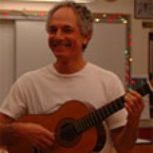 Hal playing the guitar