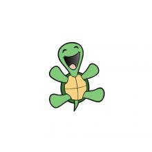One happy turtle