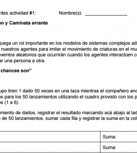 Hoja de actividad Dados y datos